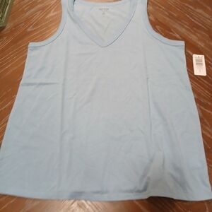 Torrid Boyfriend Light Blue V-Neck Tank Top